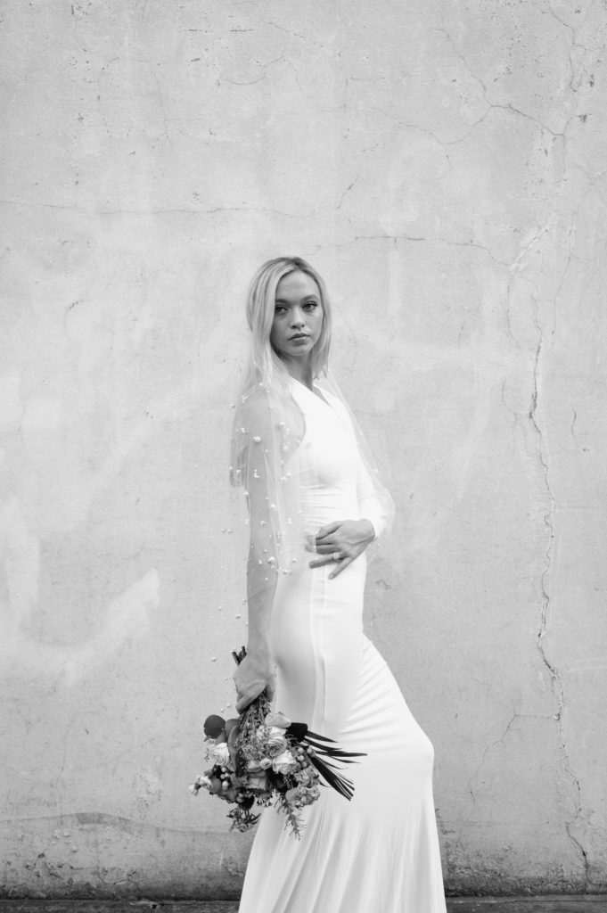 Bridal portrait of bride in New Orleans 