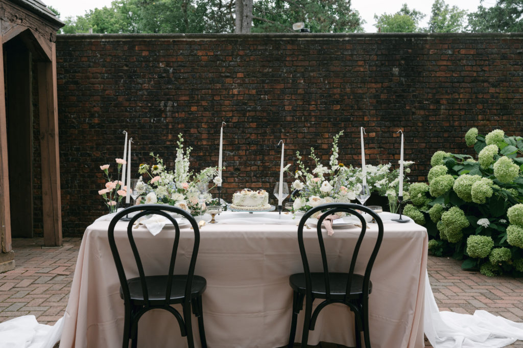 Luxury micro wedding table setting 