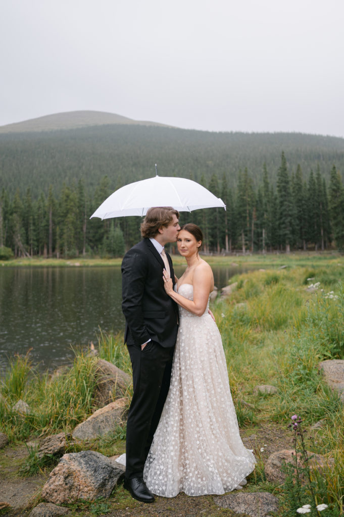 echo lake, Colorado wedding portraits 
