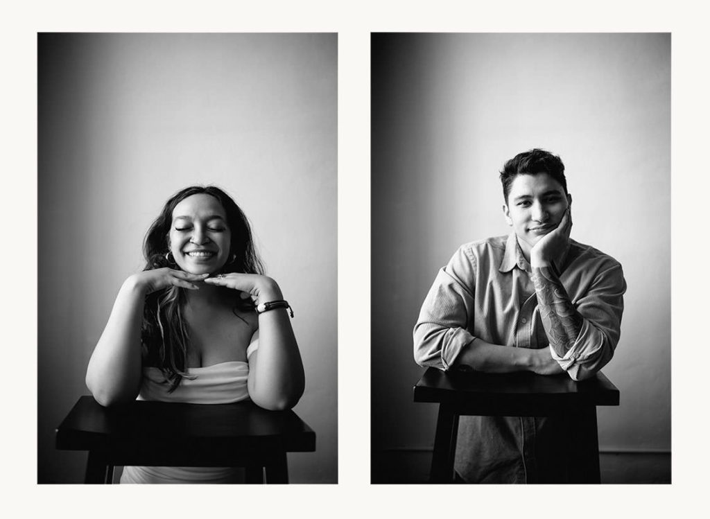 Editorial Nashville Engagement Photo in Black and white 