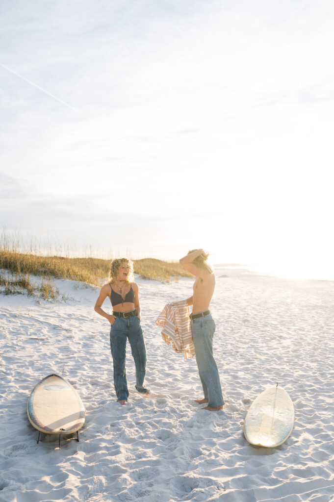 Sunrise couples session on the Florida coast 