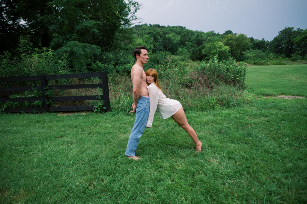 Editorial pose of couple modeling in Tennessee 