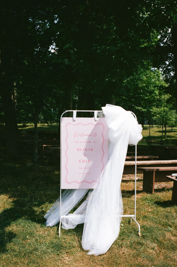 A summertime wedding ceremony space at The Marmalade Lily in Cincinnati, Ohio