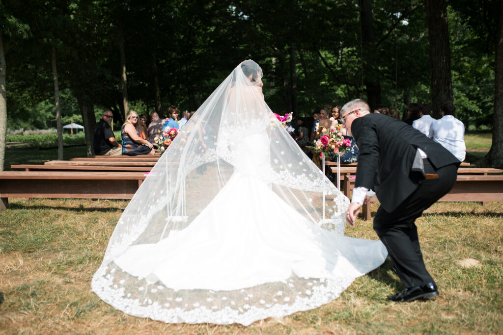 A summertime wedding ceremony at The Marmalade Lily in Cincinnati, Ohio