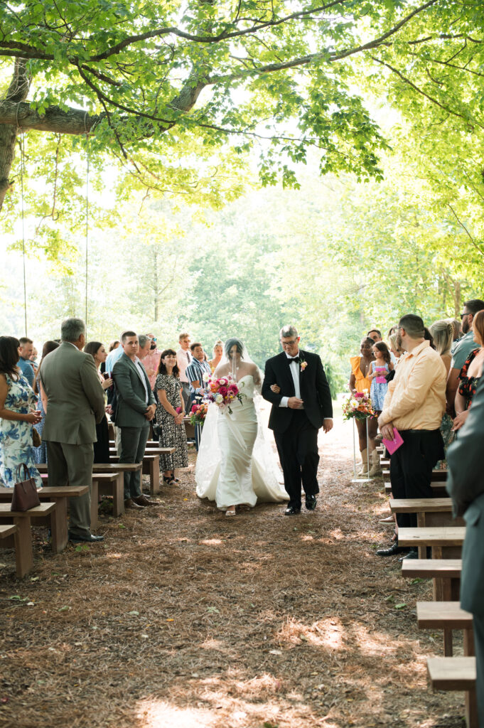 A summertime wedding ceremony at The Marmalade Lily in Cincinnati, Ohio