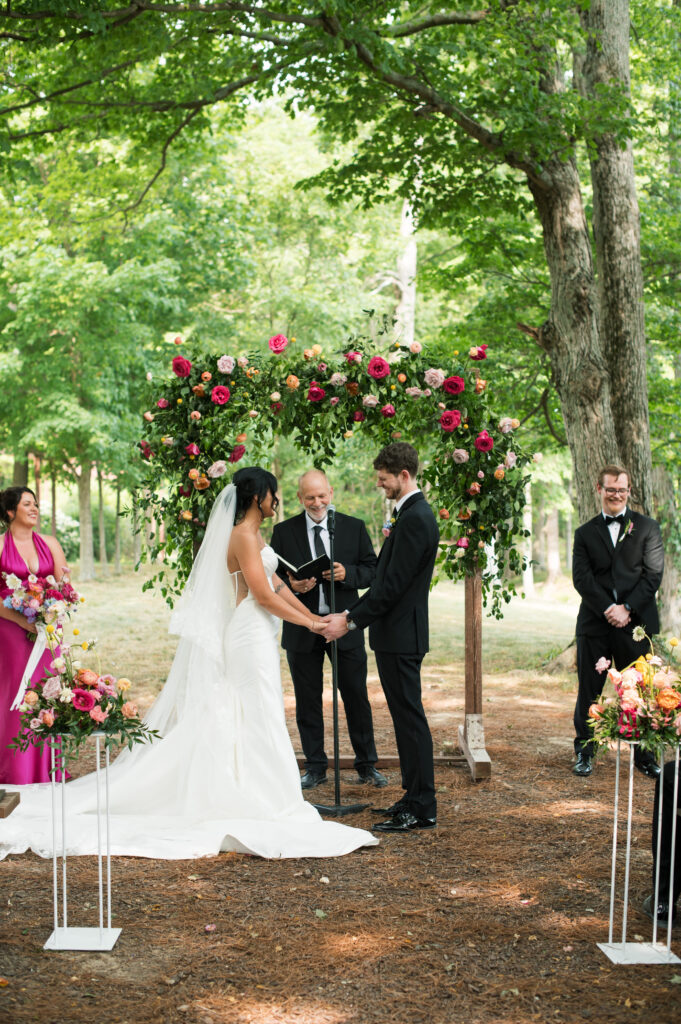 A summertime wedding ceremony at The Marmalade Lily in Cincinnati, Ohio