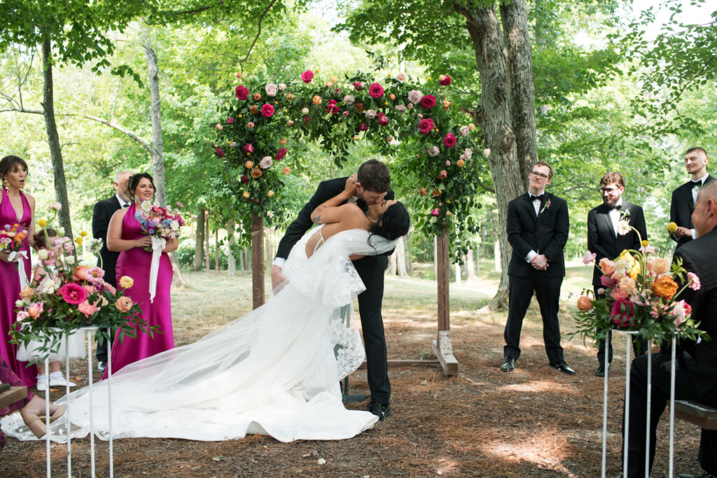 A summertime wedding ceremony at The Marmalade Lily in Cincinnati, Ohio