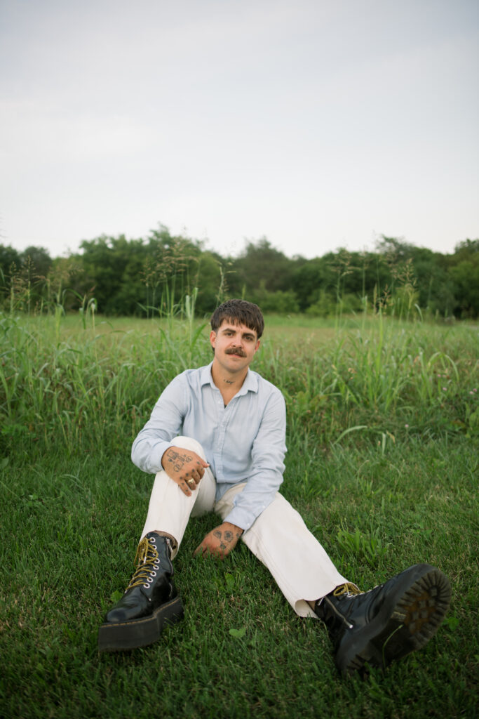 Portrait of groom on his wedding day 