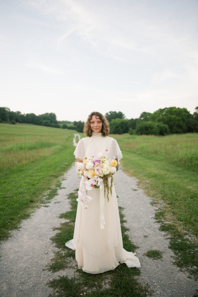 Bridal portrait of bride on her wedding day