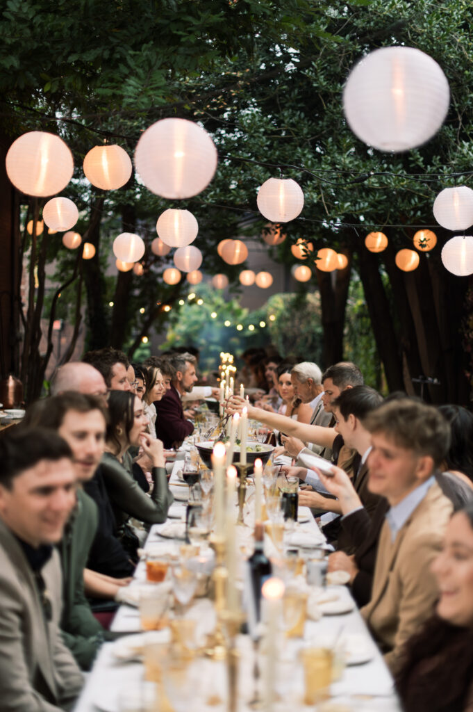 An intimate reception dinner party at The Urban Cowboy in Nashville, Tennessee