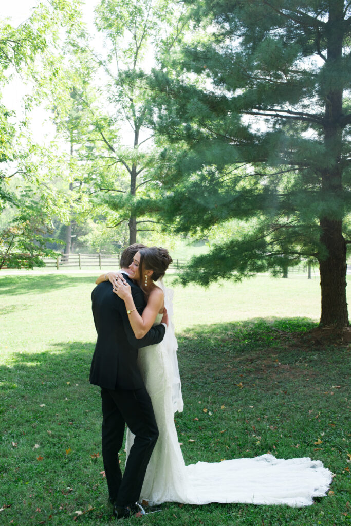 Bride and Grooms first look 