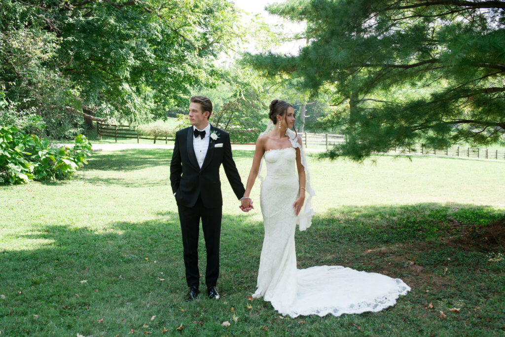 Bridal portraits for a couple getting married in their family backyard in Louisville, Kentucky