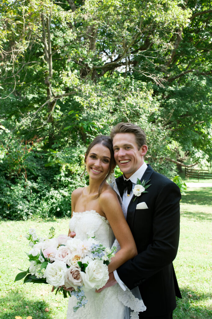 Bridal portraits for a couple getting married in their family backyard in Louisville, Kentucky