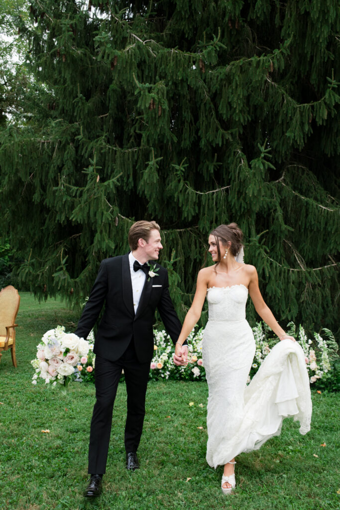 Bridal portraits for a couple getting married in their family backyard in Louisville, Kentucky