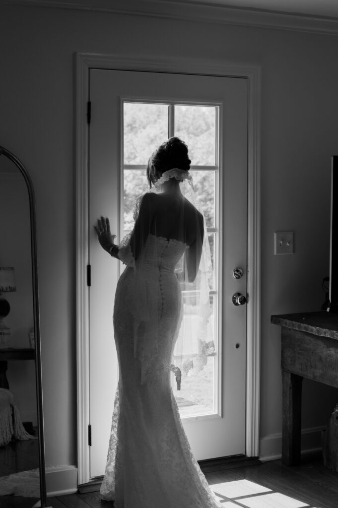 Bride getting ready for her wedding  in Louisville, Kentucky