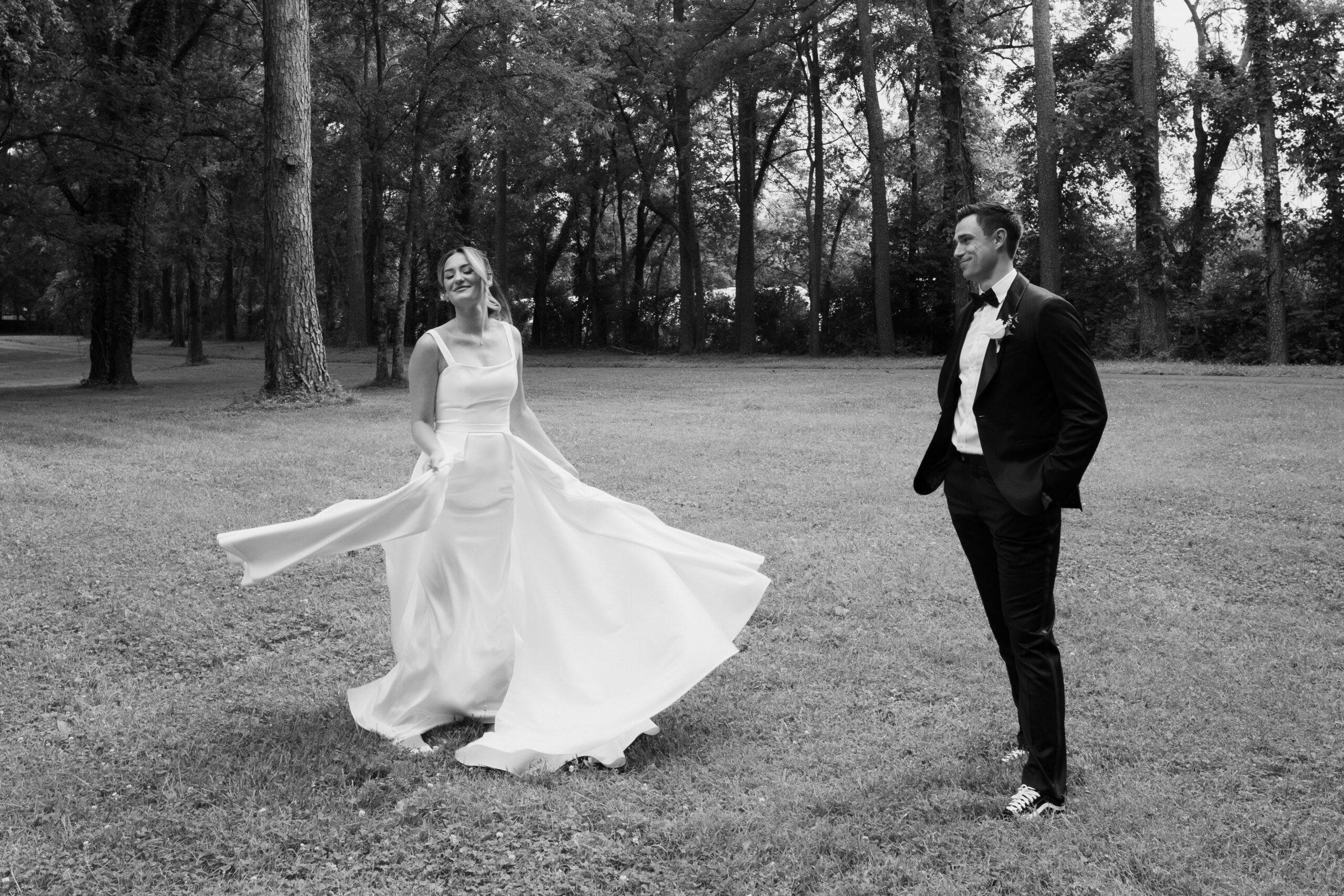 Couple dancing during their wedding portraits in Nashville, Tennessee