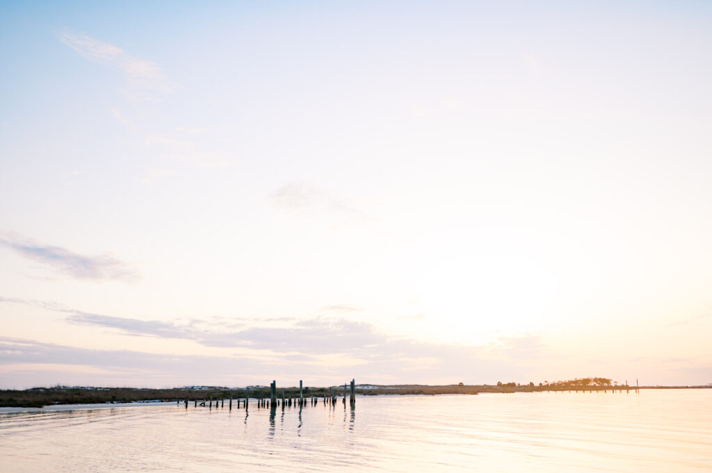 Coast at sunset in Wilmington, North Carolina